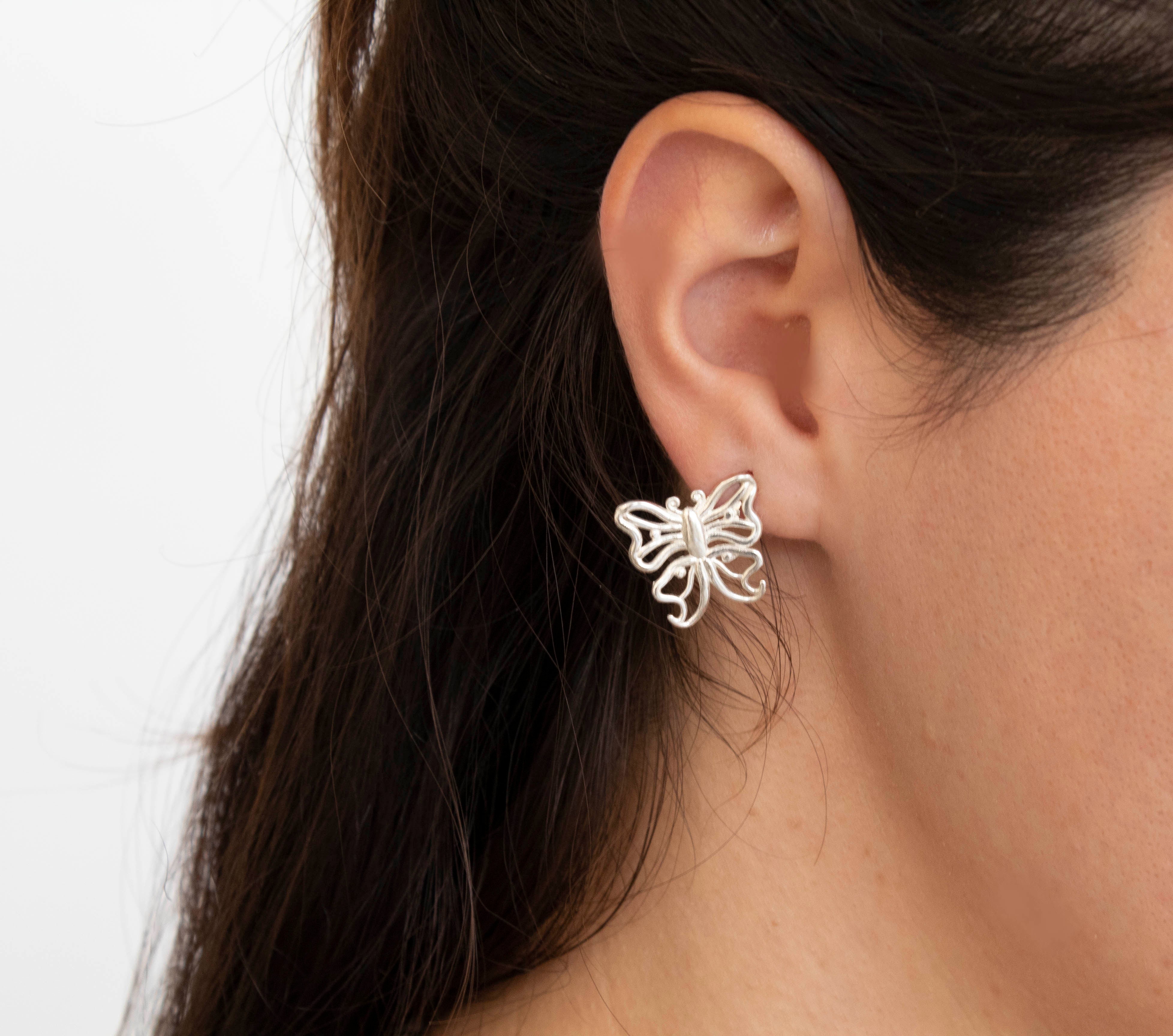 Butterfly Curved  Earrings