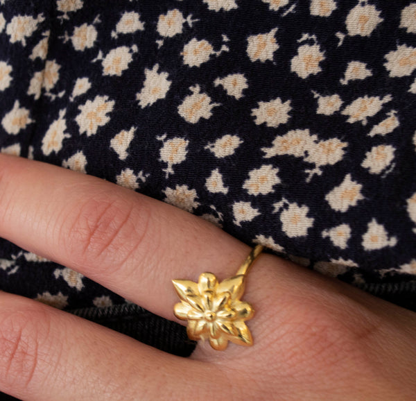 Butterfly Double Flower Ring