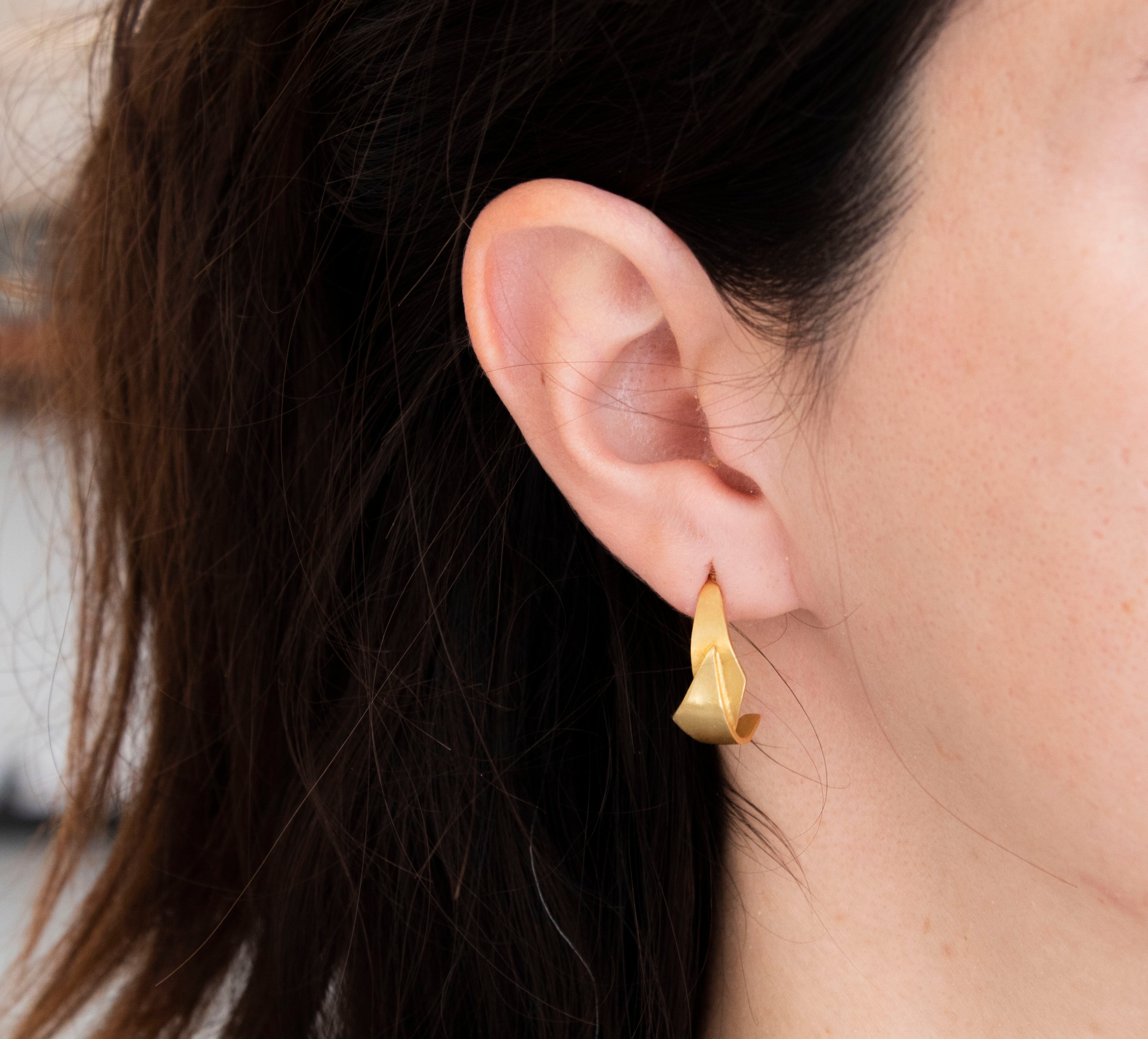 Cycladic Edgy Hoops Earrings
