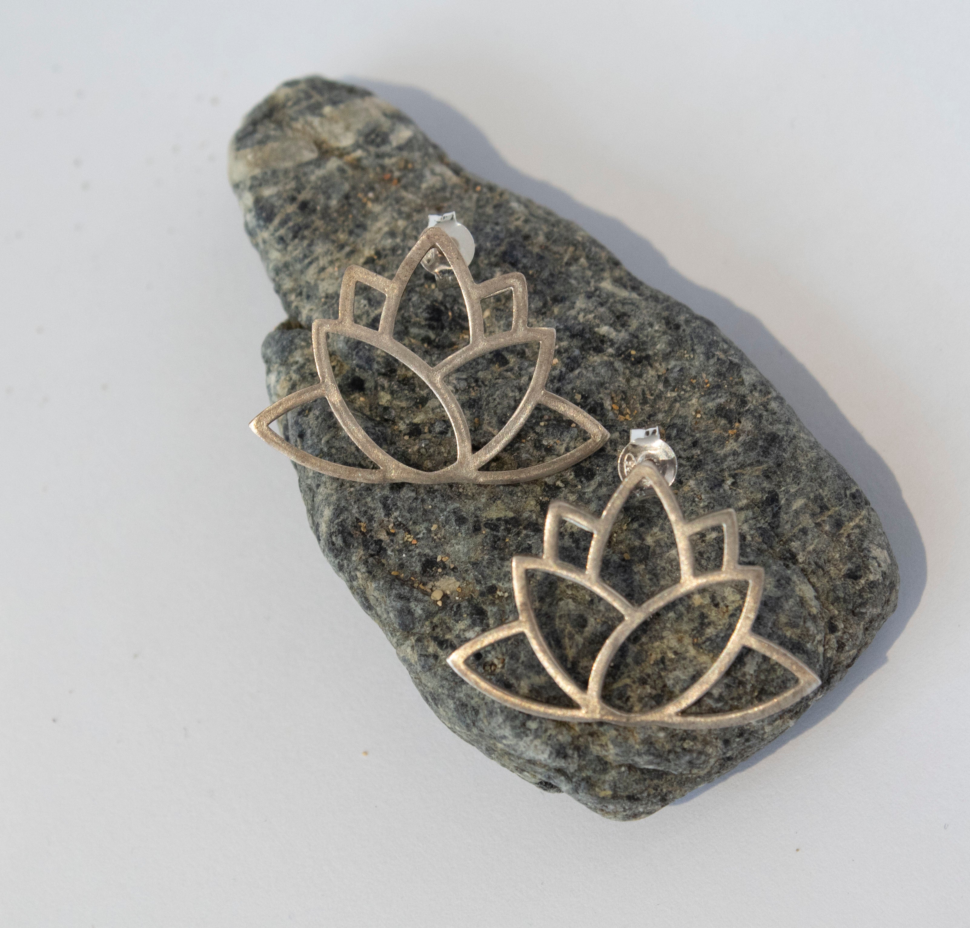 Lotus  Flower Before Bloom  Big Earrings