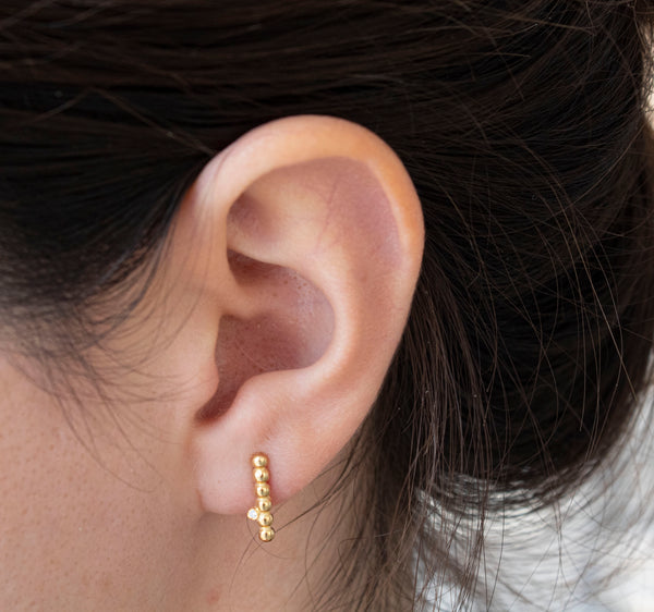 Simplicity  Spheres Zircon Stud Earrings