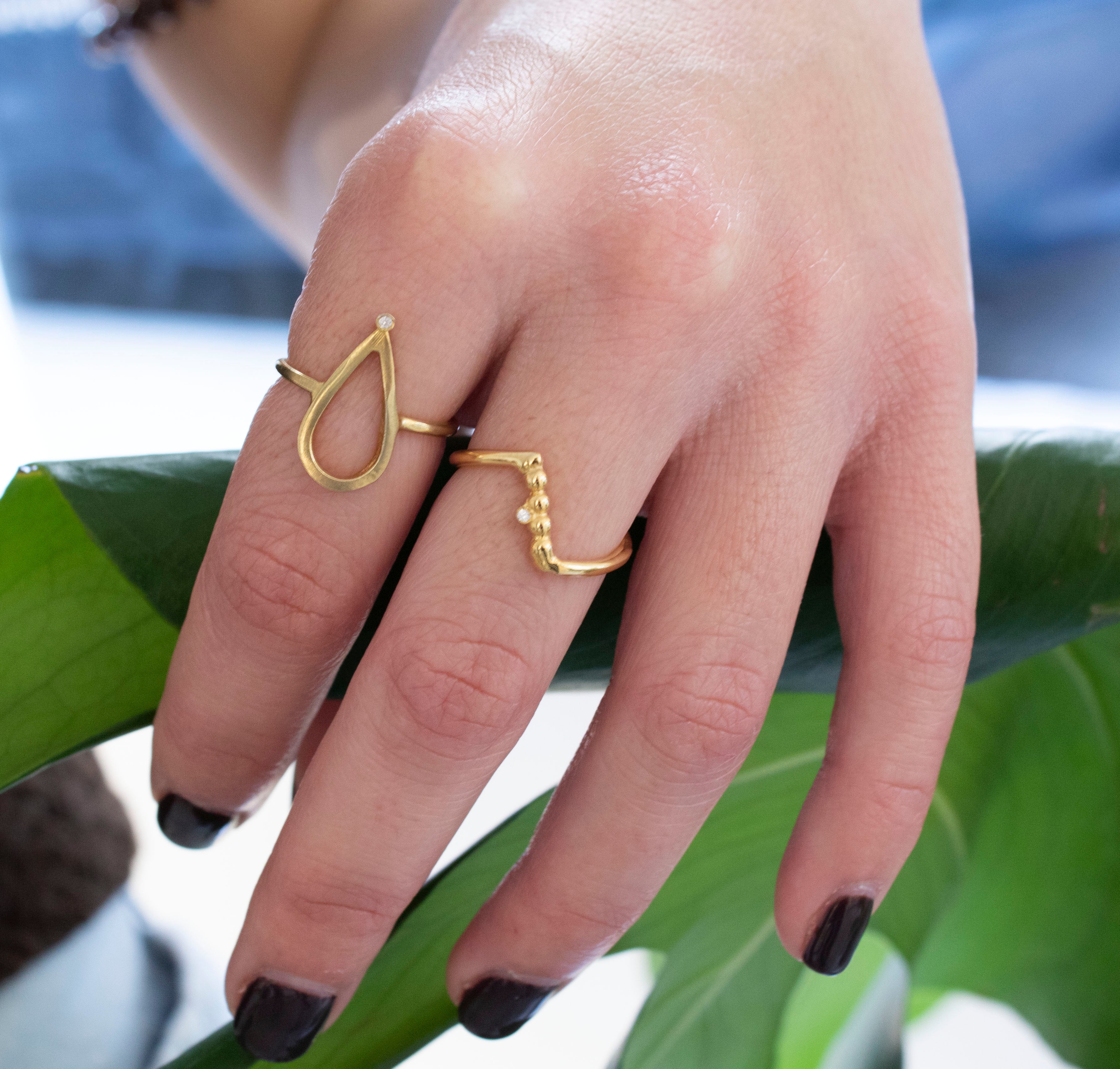 Simplicity Drop Zircon Ring