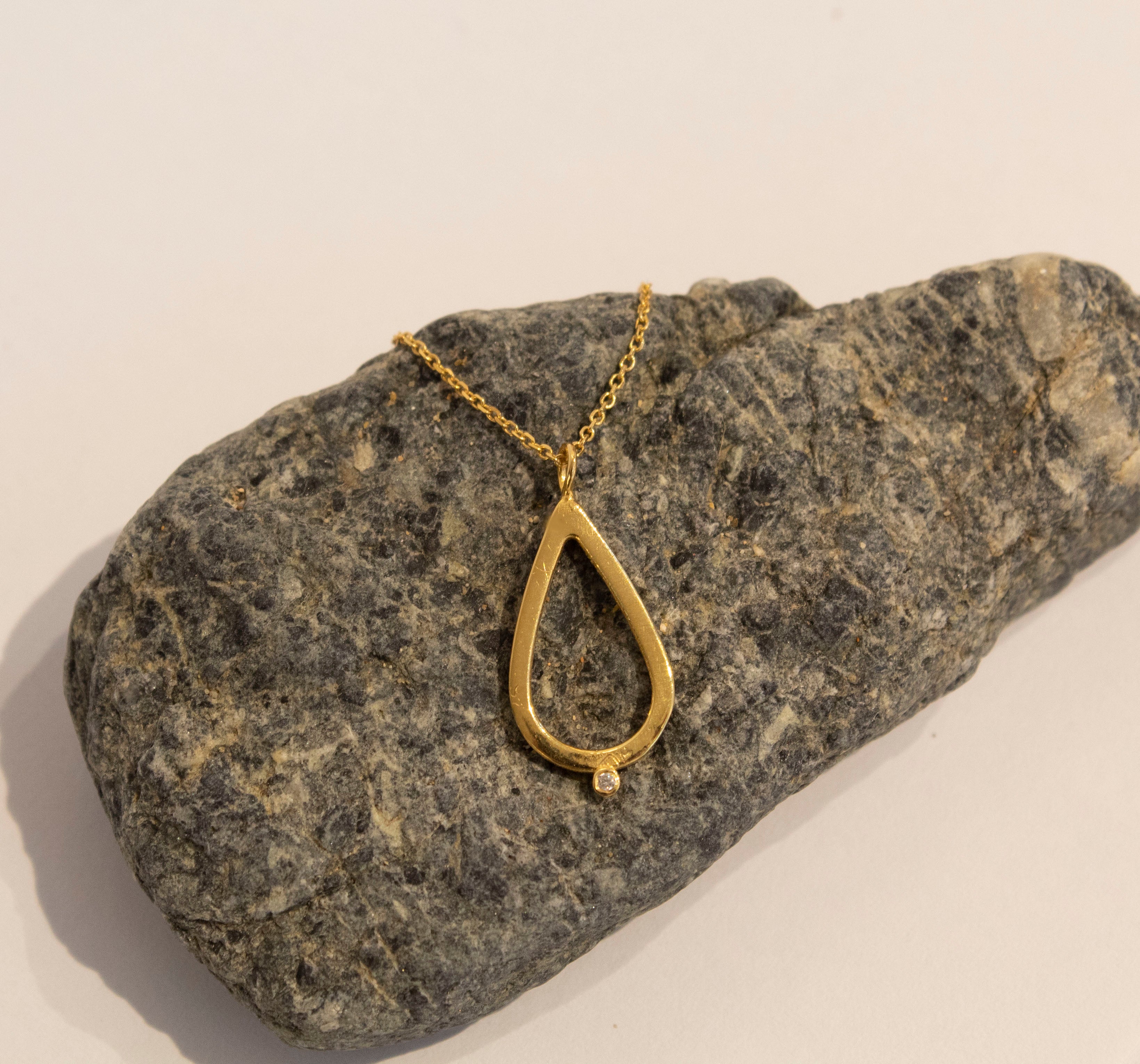 Κολιέ Simplicity Σταγόνα με ζιργκόν