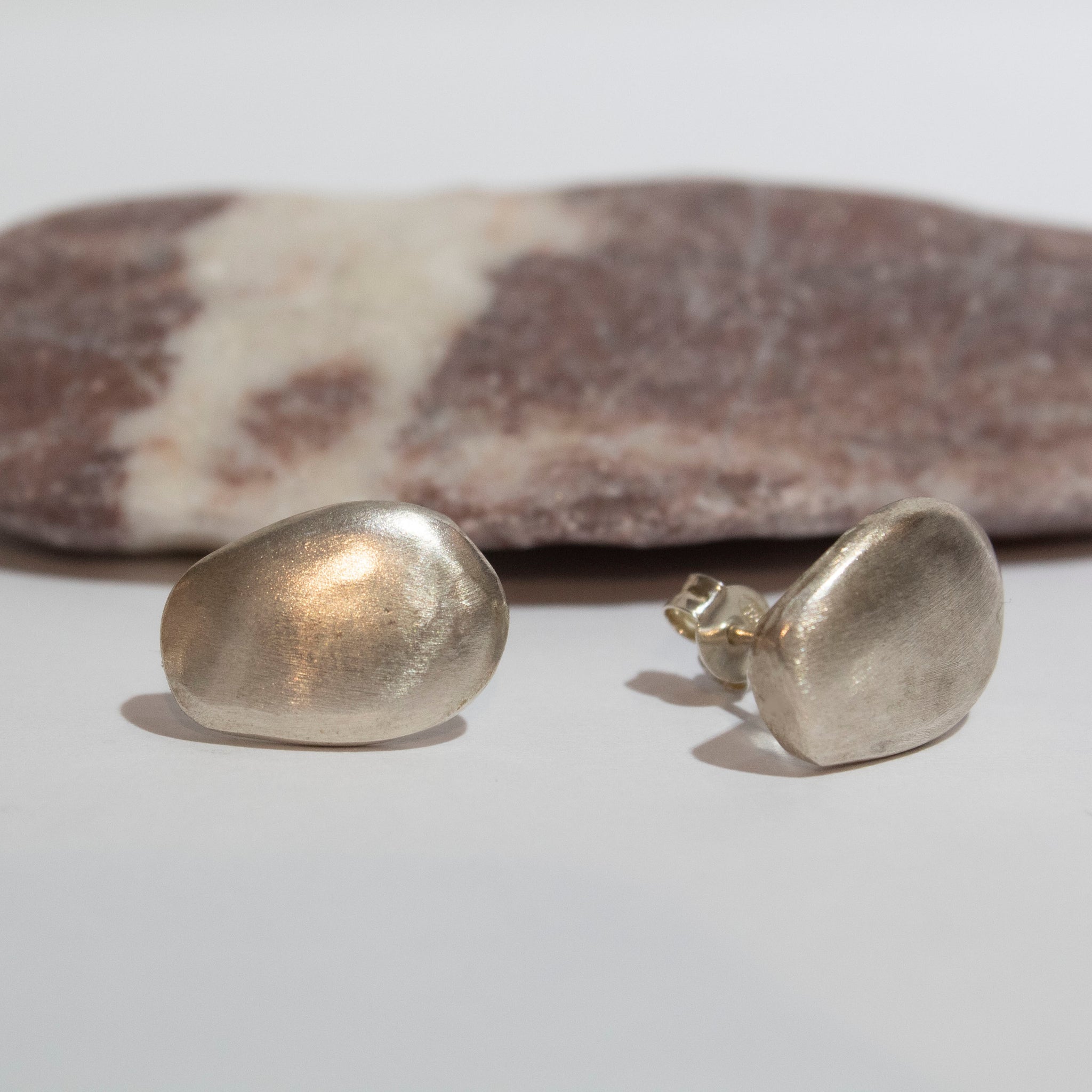 Pebble Big Size Stud Earrings