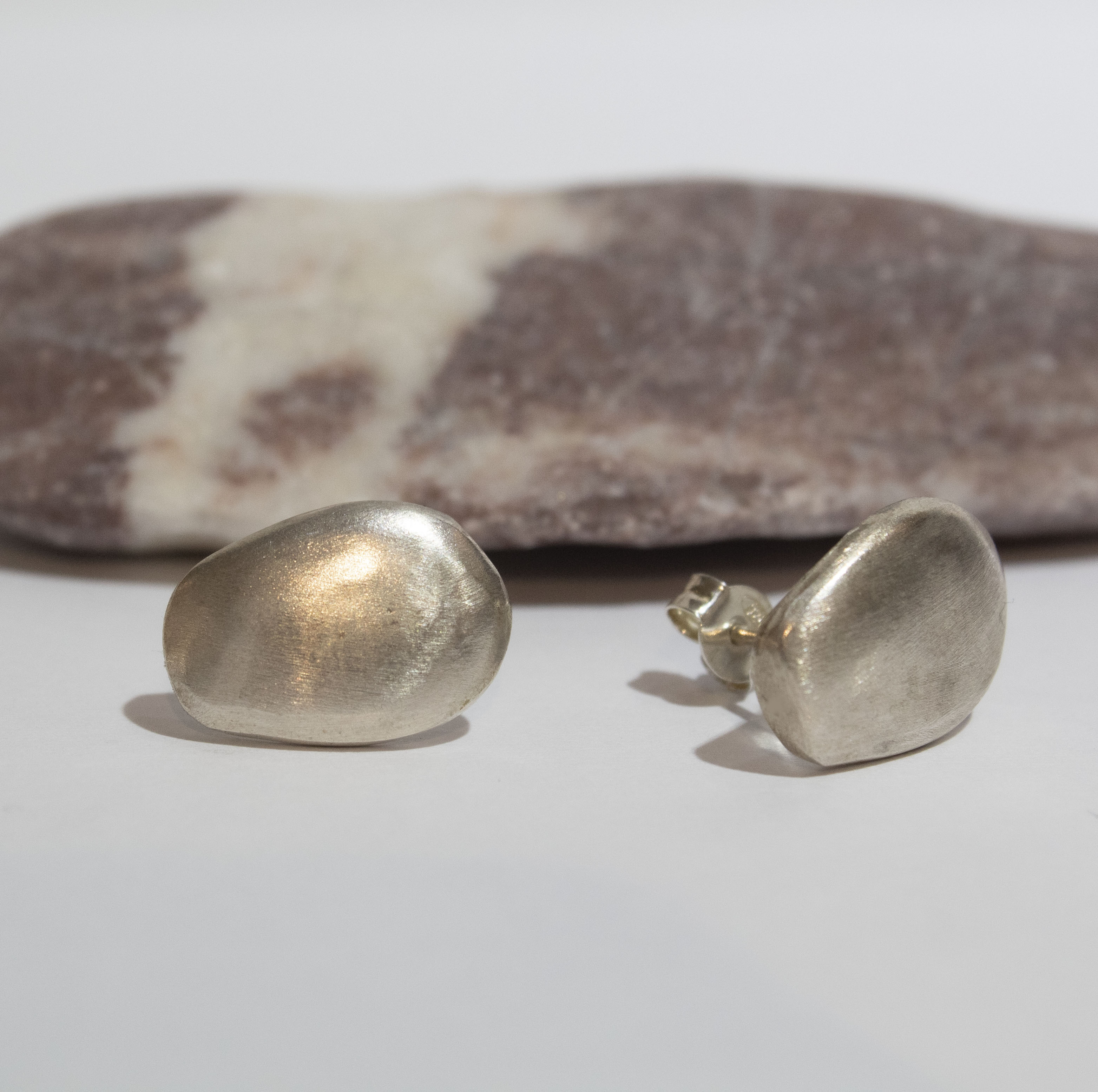 Pebble Big Size Stud Earrings