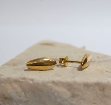 Pebble Oblong Stud Earrings