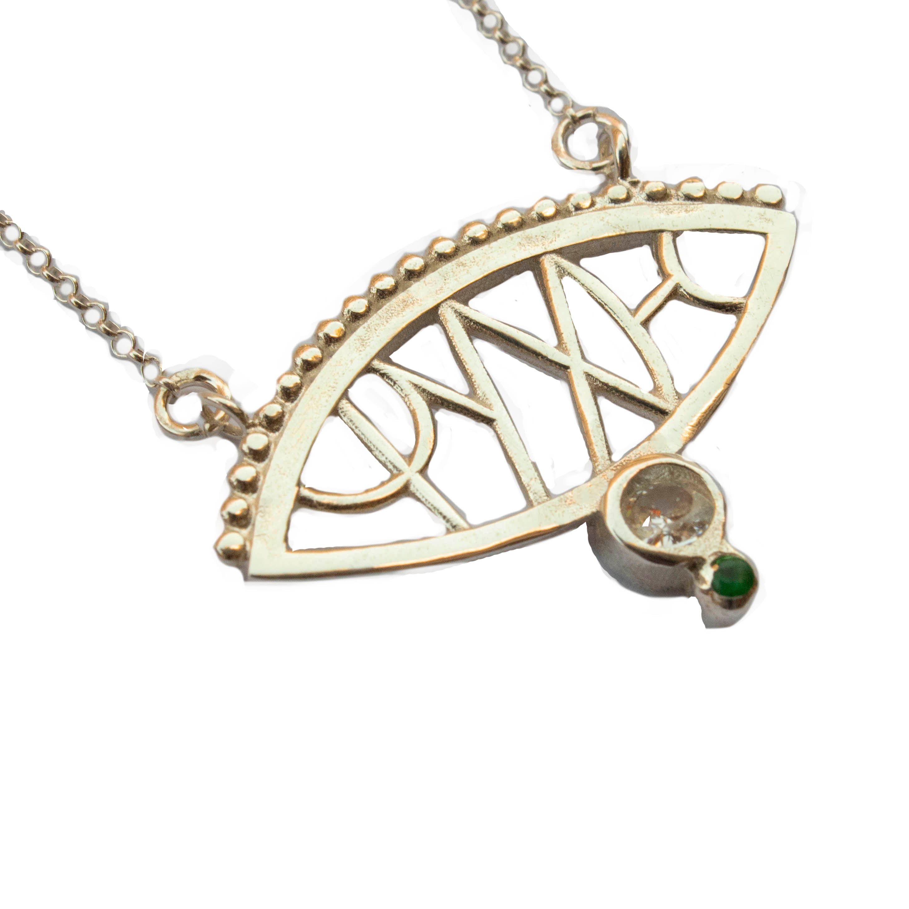 Psixi Big Necklace with Zircon Stones