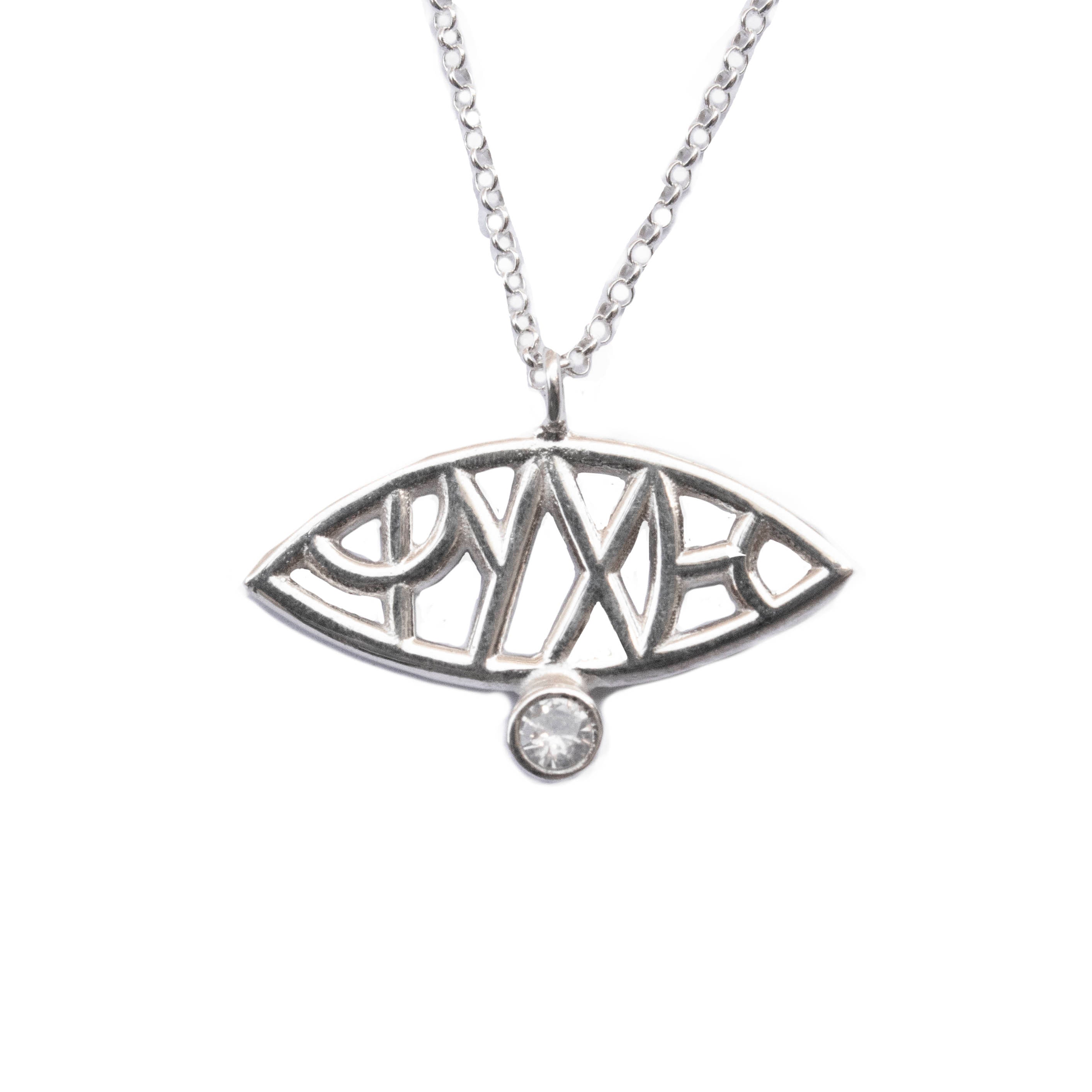 Psixi Small Necklace with Zircon Stone