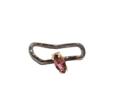 Μονόπετρο με ροζ  τουρμαλίνη συνδυασμός πολύτιμων  μετάλλων 