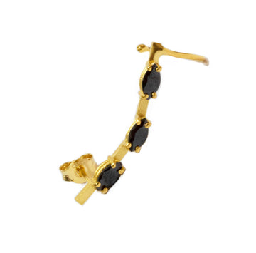 Earcuff  Three Marquise Zircons