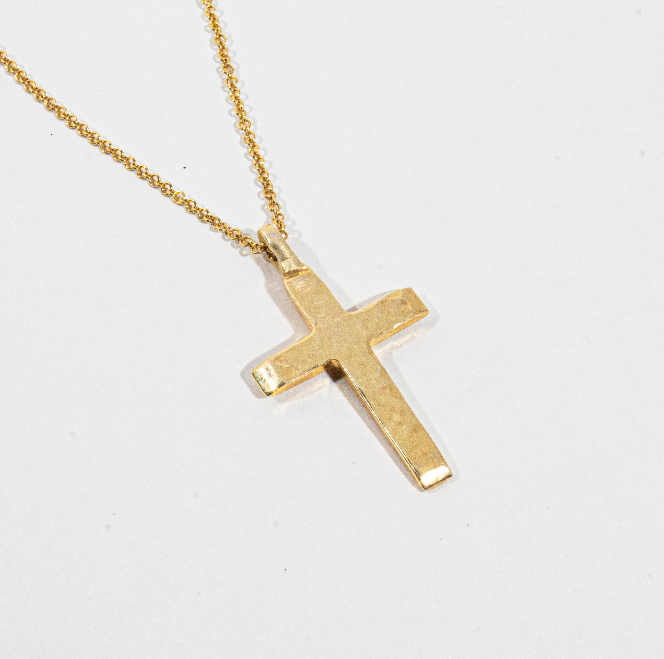 Baptism Cross Hammered Texture