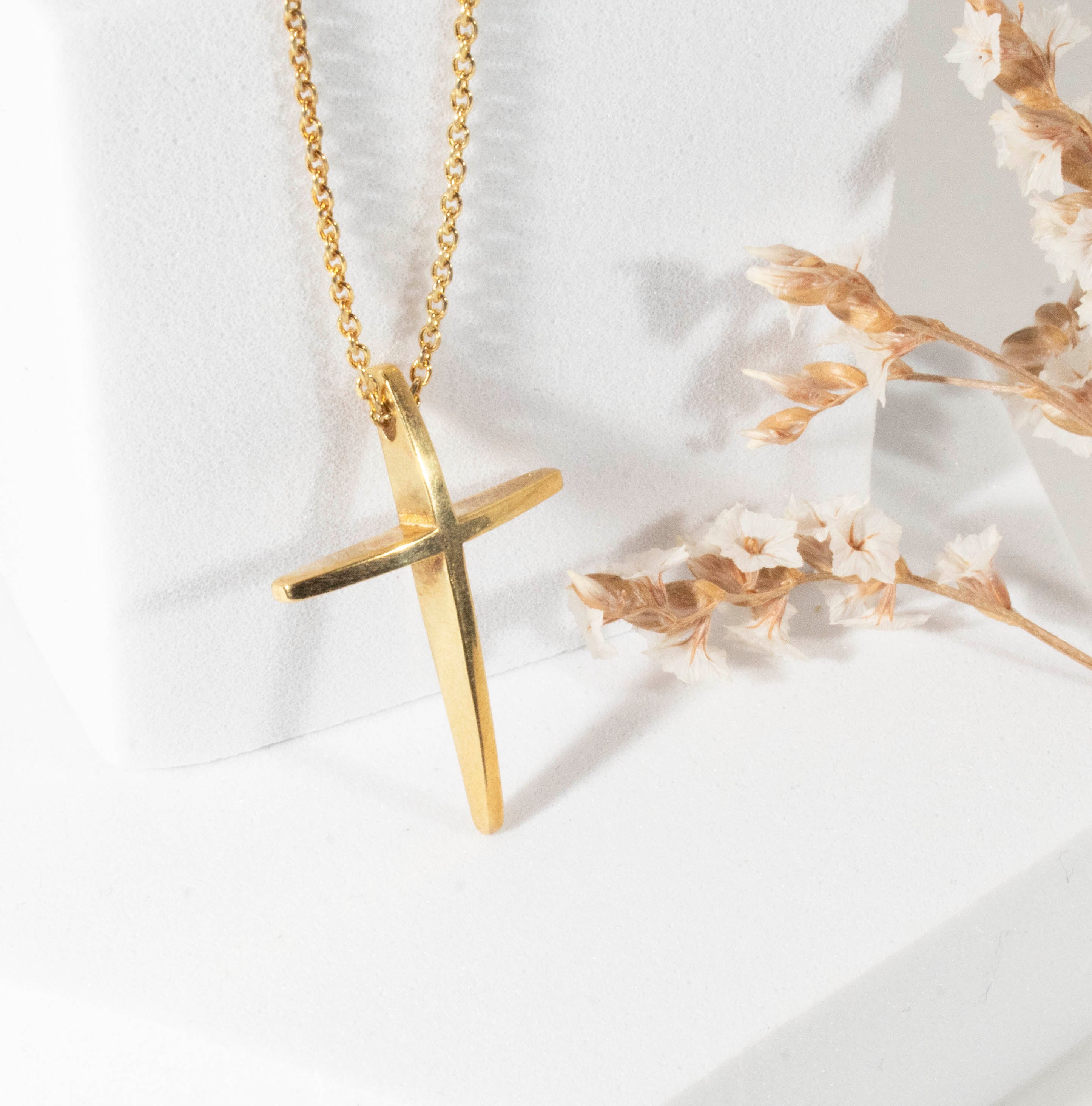 Baptism Cross with Curved Dual-Surface