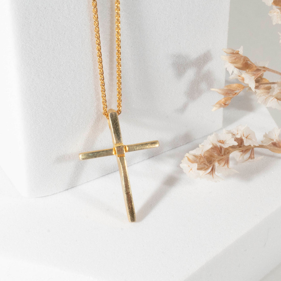 Baptism Cross Engraved Rectangle