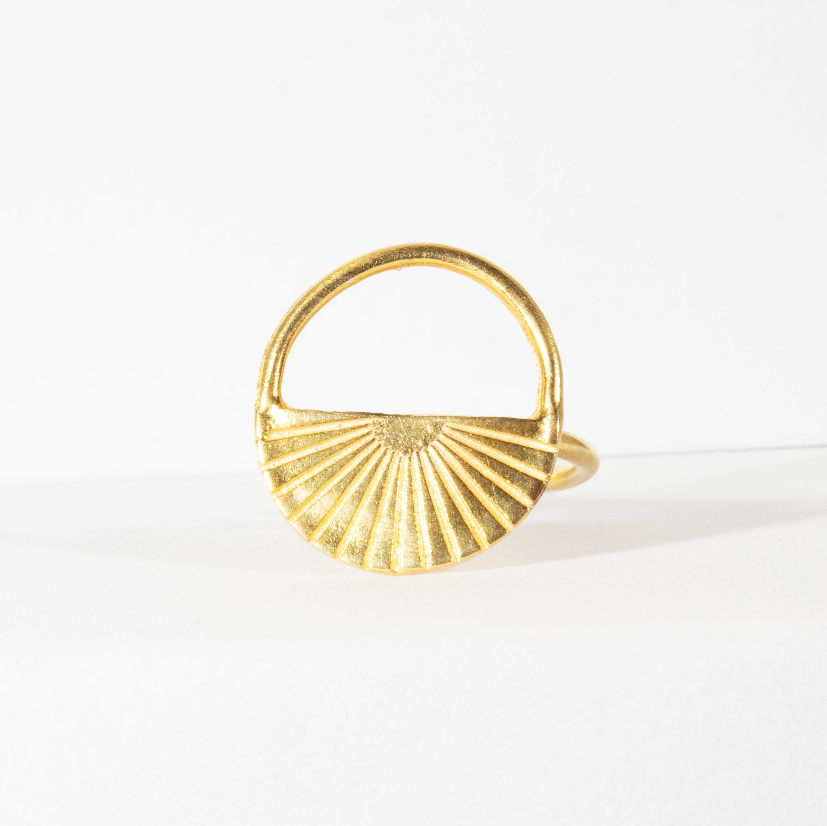 Retro Lotus The Circle Sunset Ring
