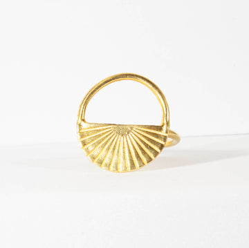Retro Lotus The Circle Sunset Ring