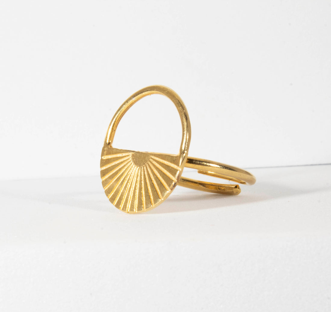Retro Lotus The Circle Sunset Ring