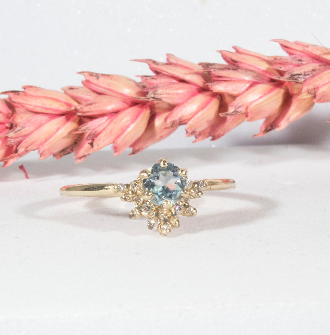 Big Tiara Topaz and Diamonds Ring