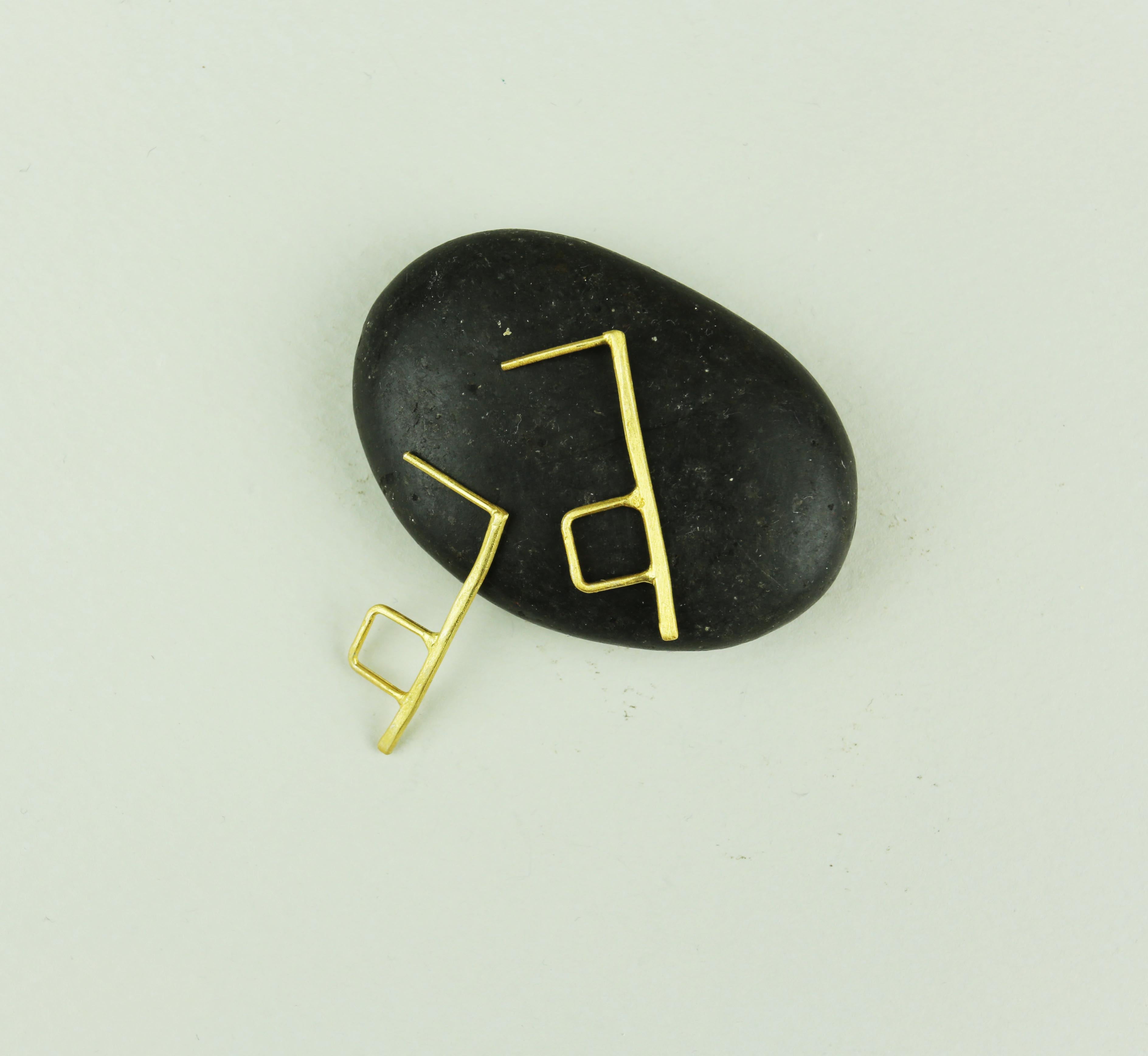 Bauhaus Rectangle Stud Earrings