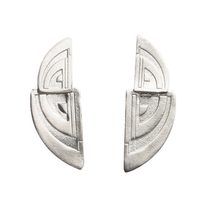 Art Deco Oblong Stametent Stud Earrings
