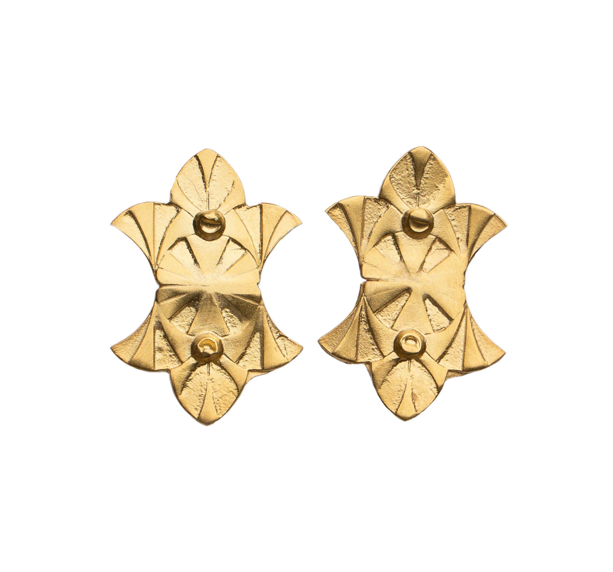 Art Deco Floral Mirror Earrings