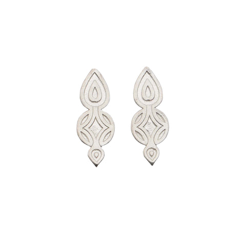 Art Deco Drops in Circle Stud Earrings