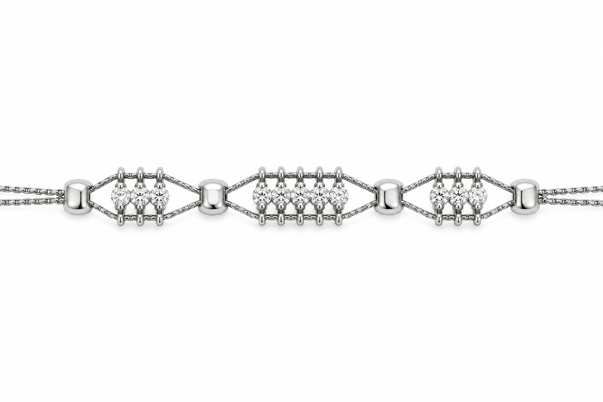 Minimal Eleven Stone Bracelet