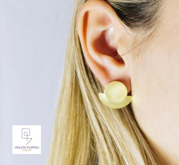 Cycladic Circle Minimal Earrings