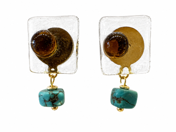 Fuso Studs & Semiprecious stones