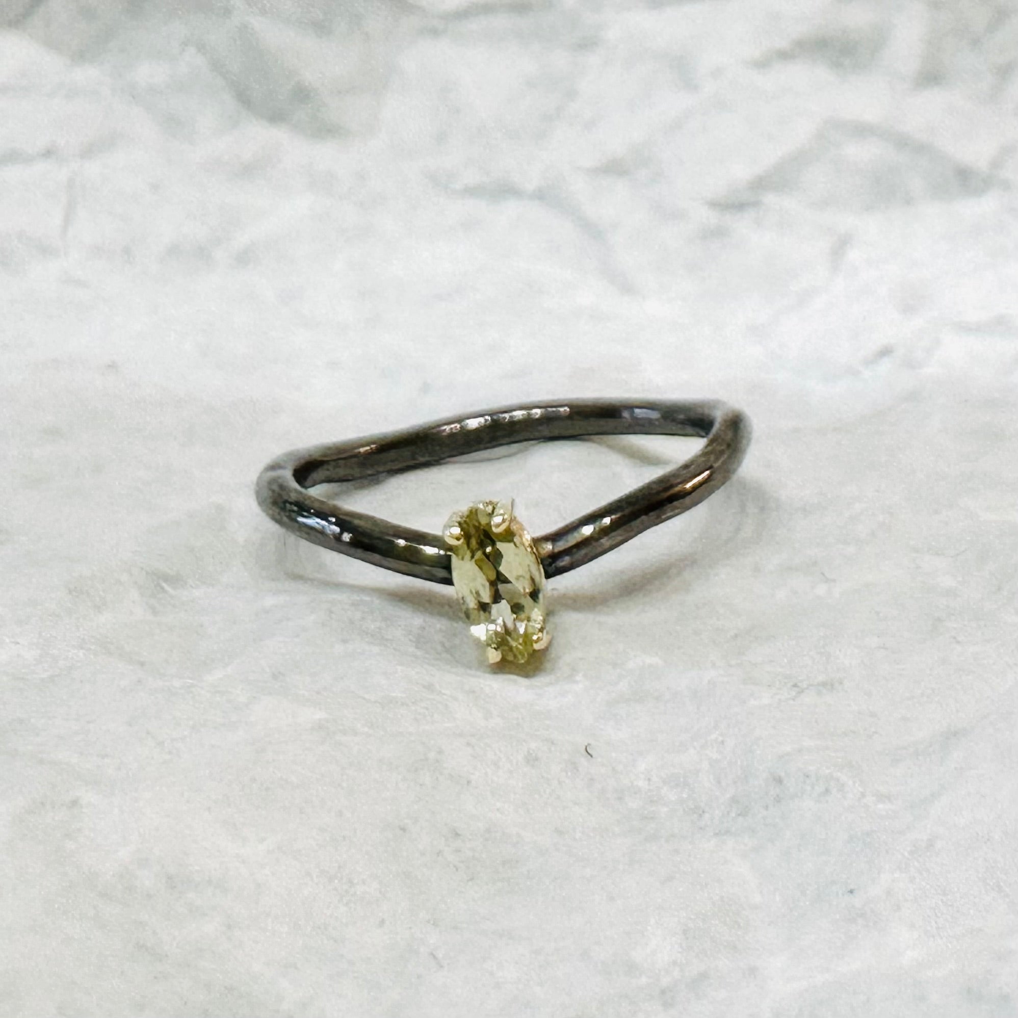 Solitaire Light Green Marquise Tourmaline