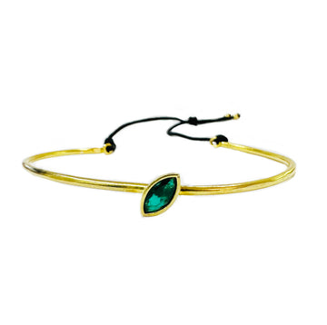 The Marquise Green Bangle