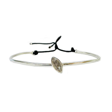 The Marquise White Bangle
