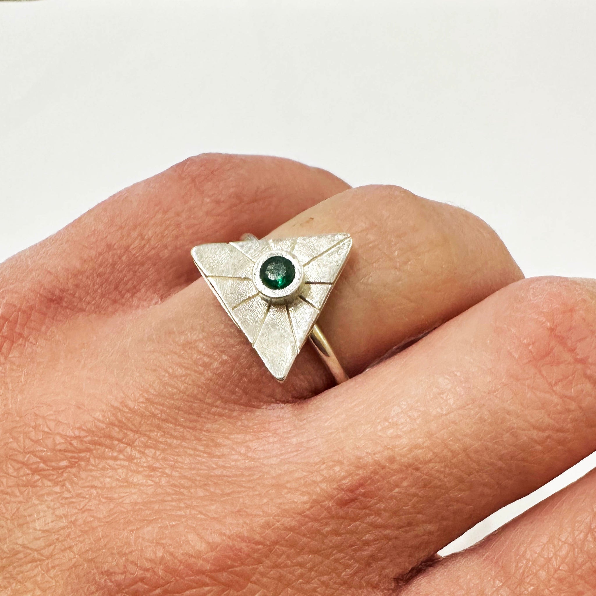 Essence Triangle Zircon Ring