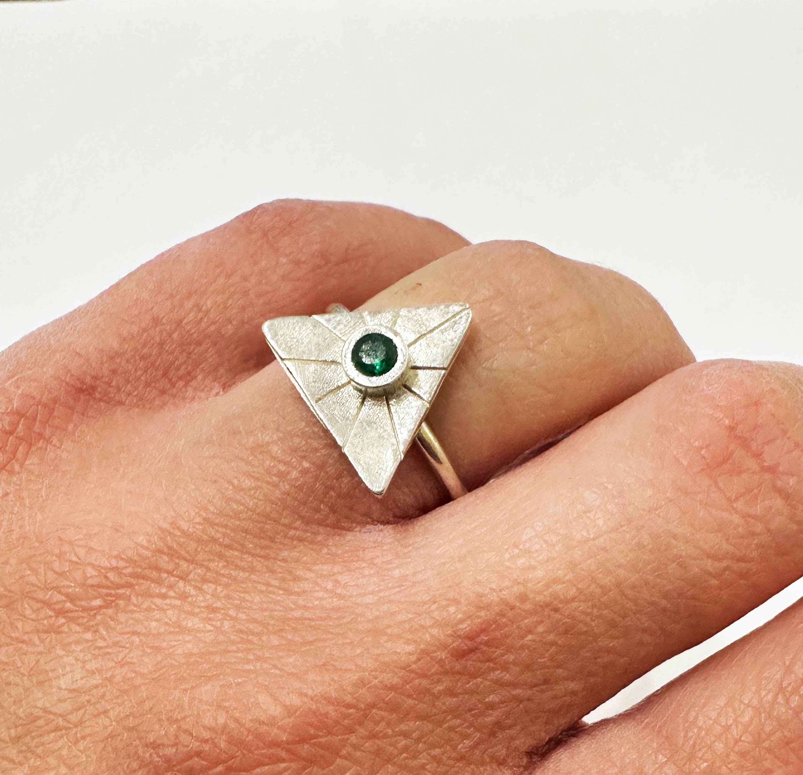 Essence Triangle Zircon Ring