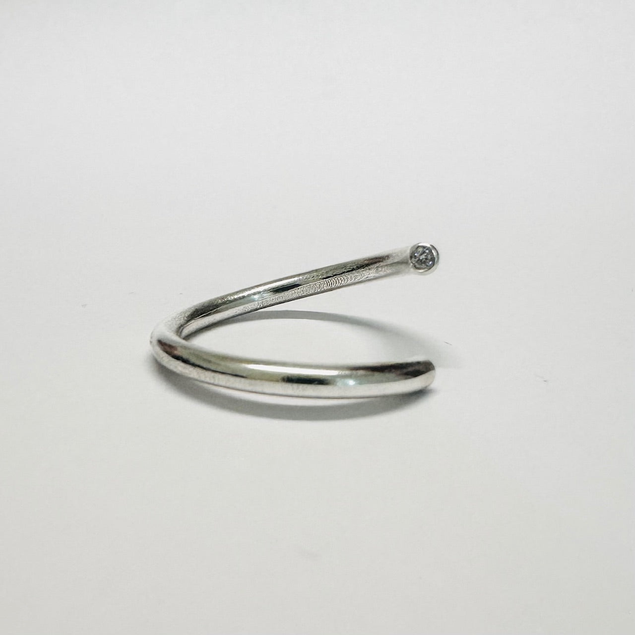 Simplicity Open Side Zircon Ring