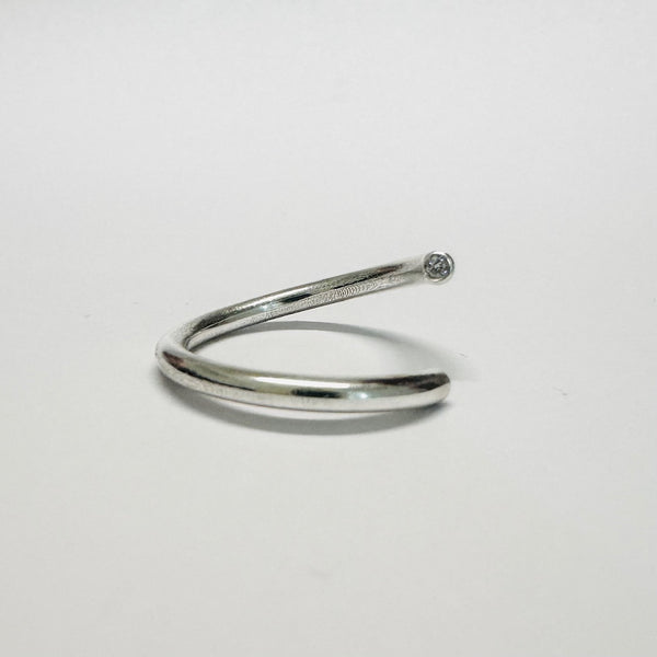 Simplicity Open Side Zircon Ring