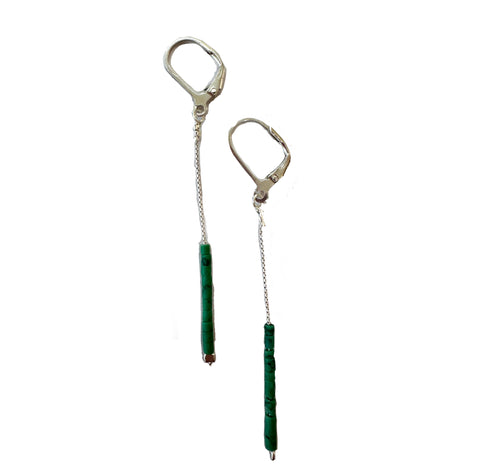Simplicity Jam Malachite Earrings