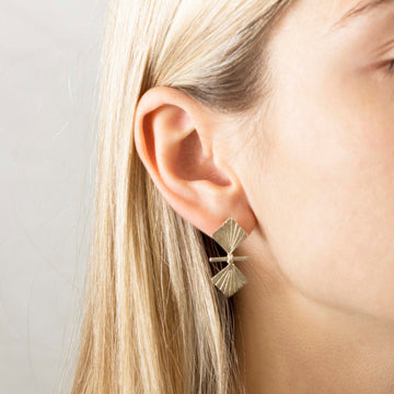 Retro Lotus Sui Generis Rectangle Earrings