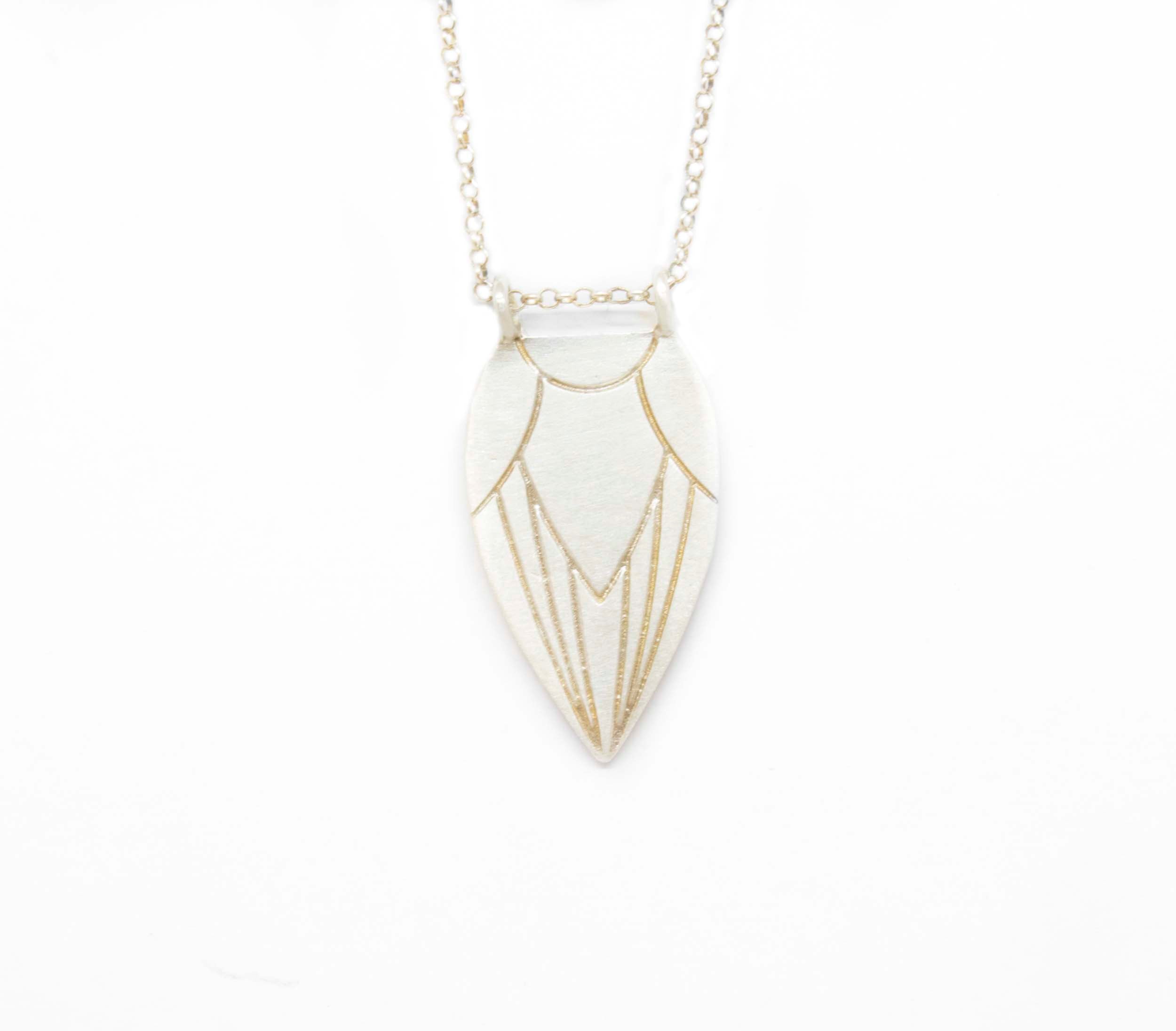 Retro Lotus Up-Side Down Tulip Necklace