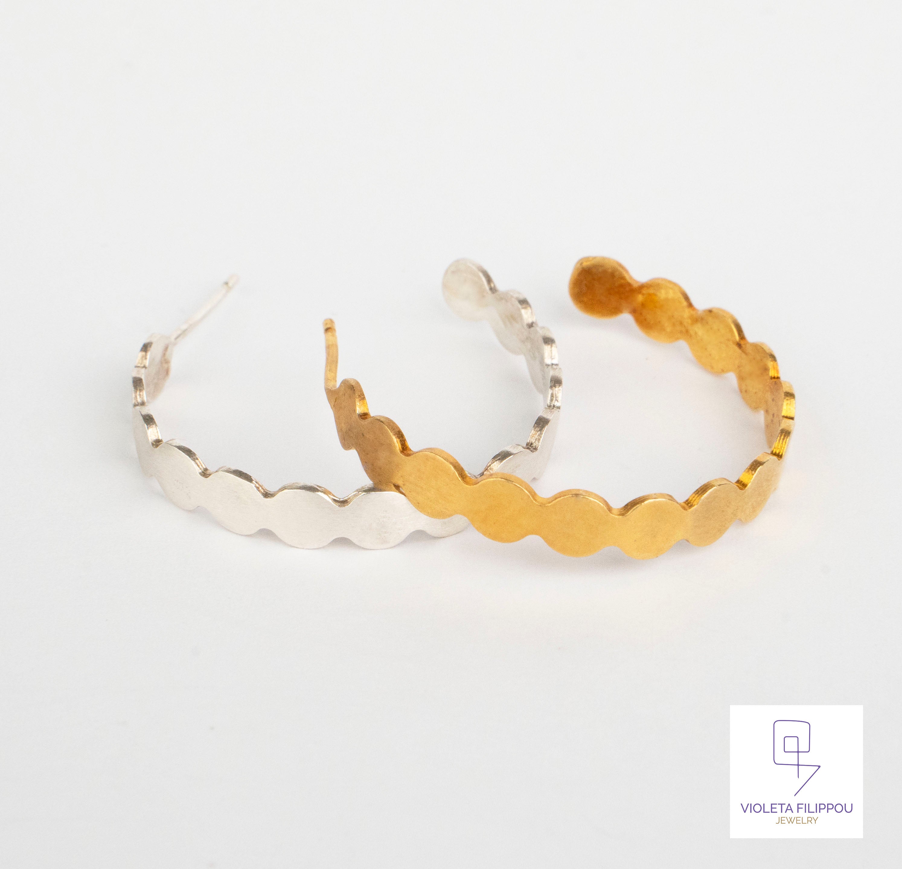 Cycladic Lace Hoops Earrings