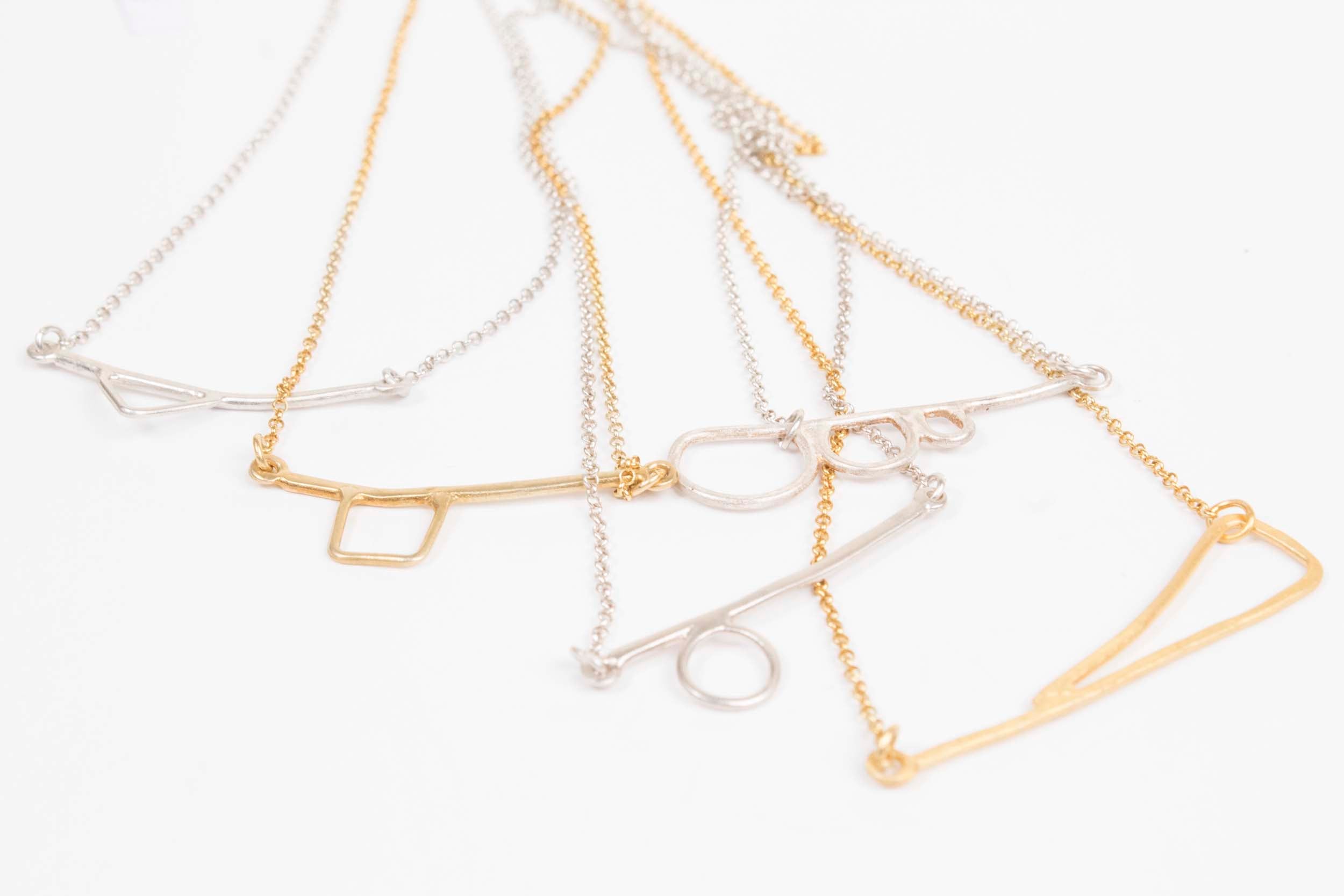 Bauhaus Triangle Minimal Necklace