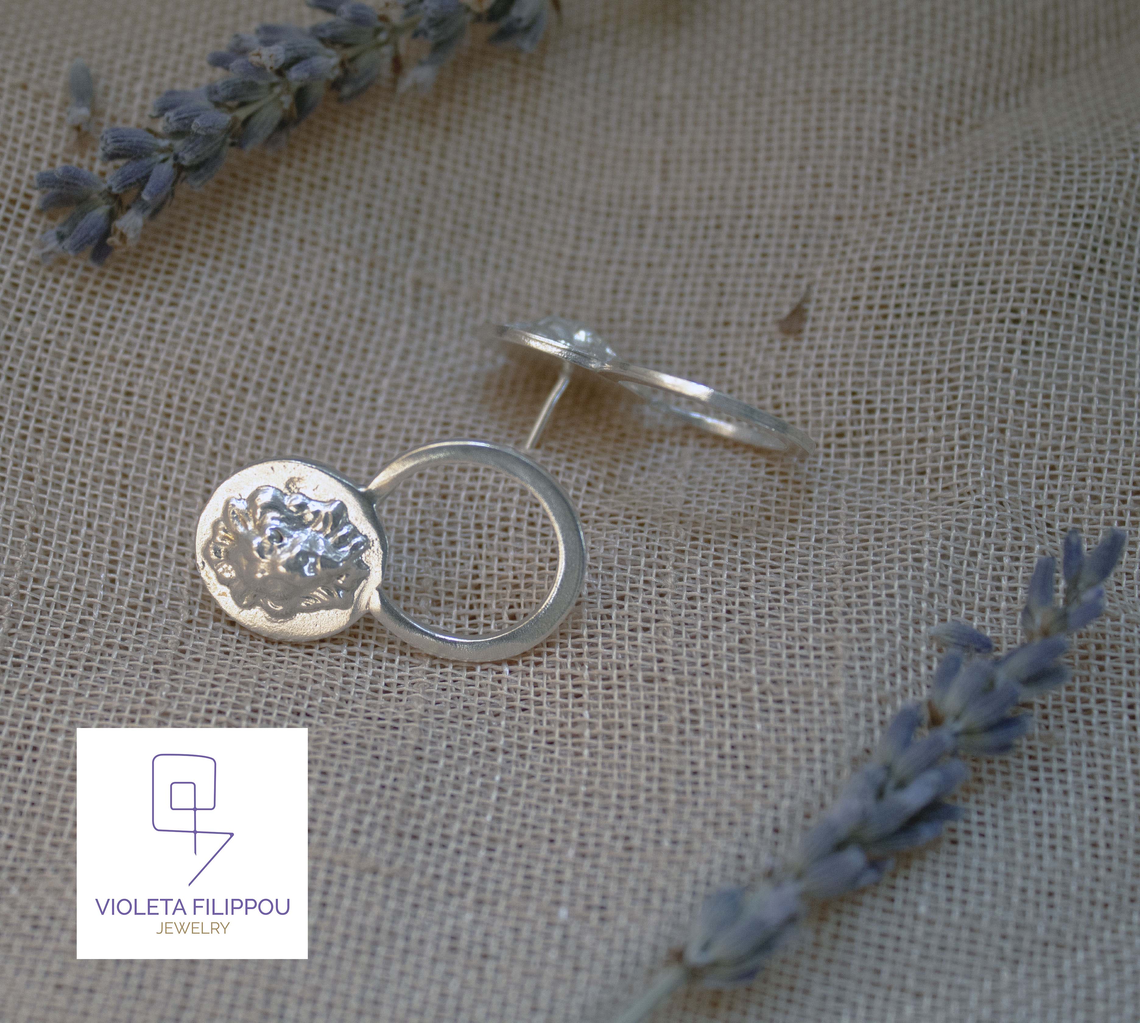 Cycladic Doorbell Lions  Goldplated Earrings