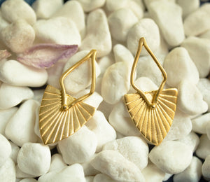 Retro Lotus Dynamic Edgy Earrings
