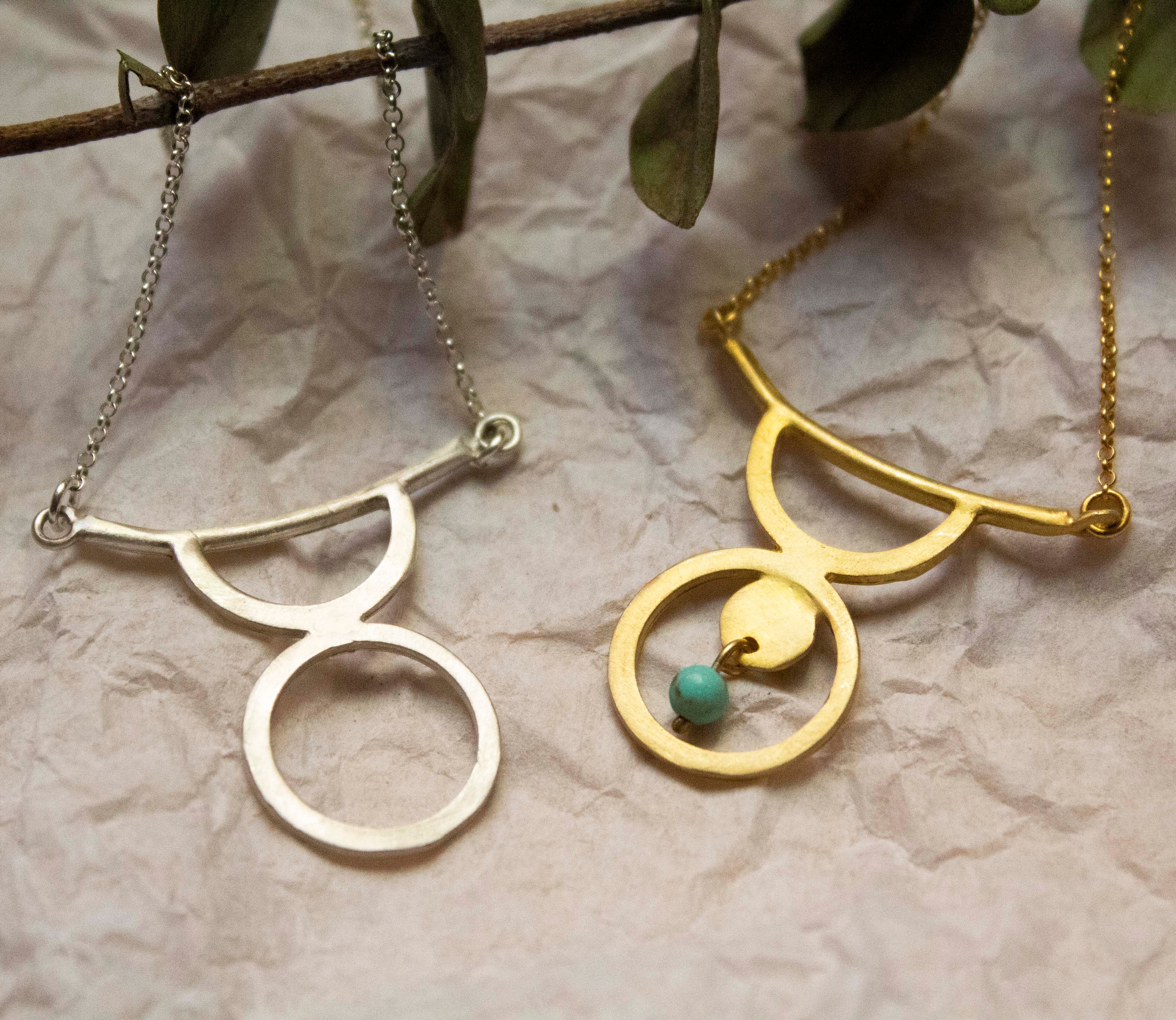 Cycladic Minimal Taurus Head Necklace