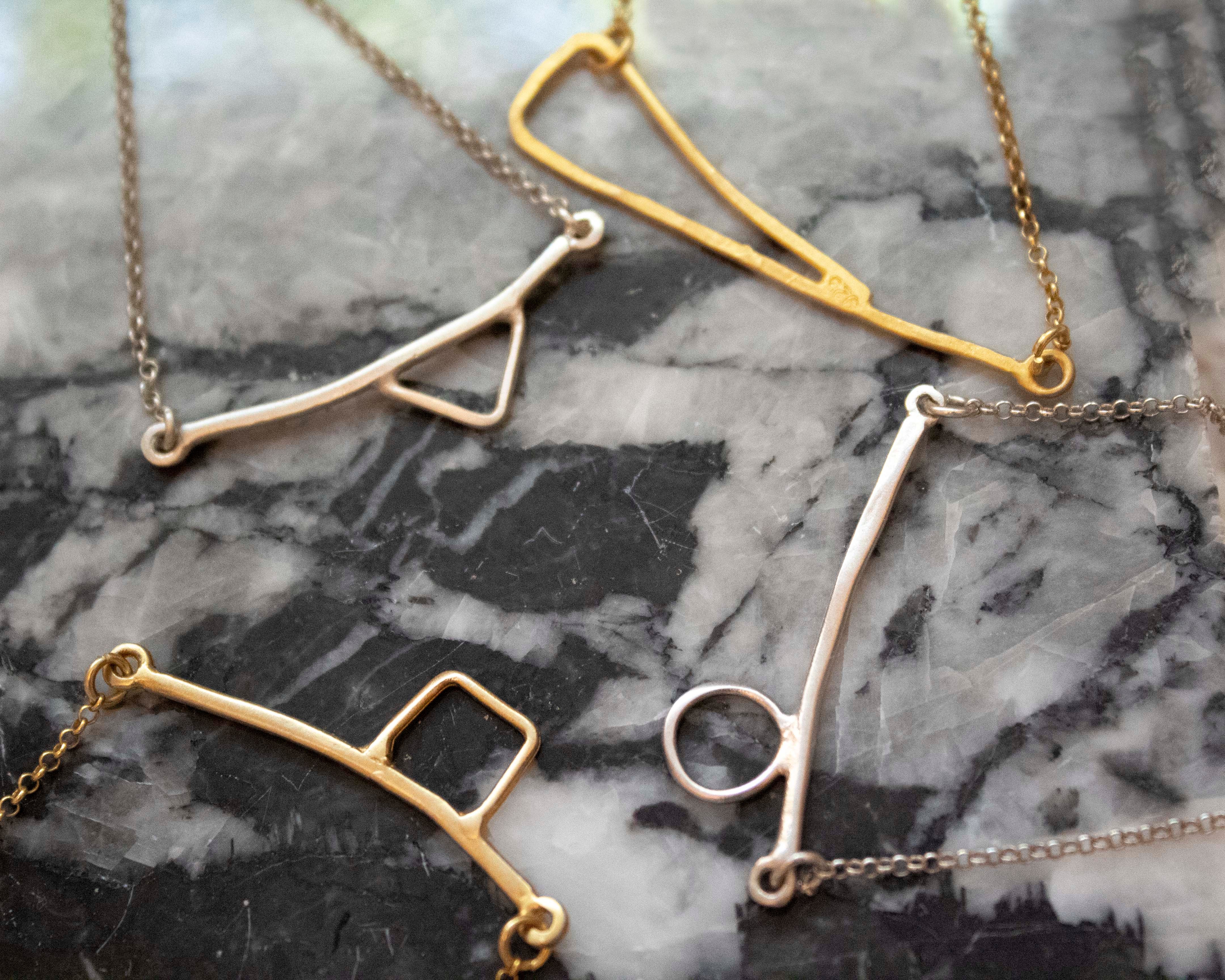 Bauhaus Triangle Minimal Necklace
