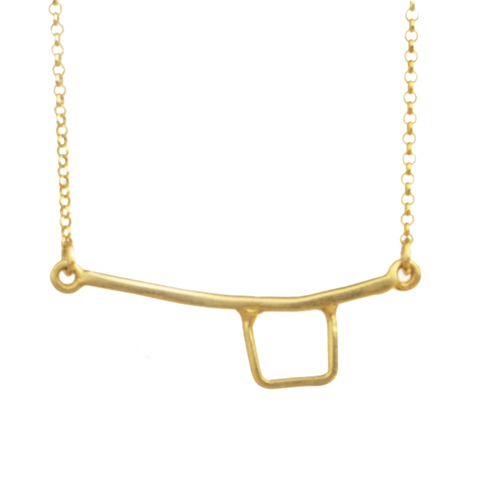 Bauhaus Rectangle Minimal Necklace